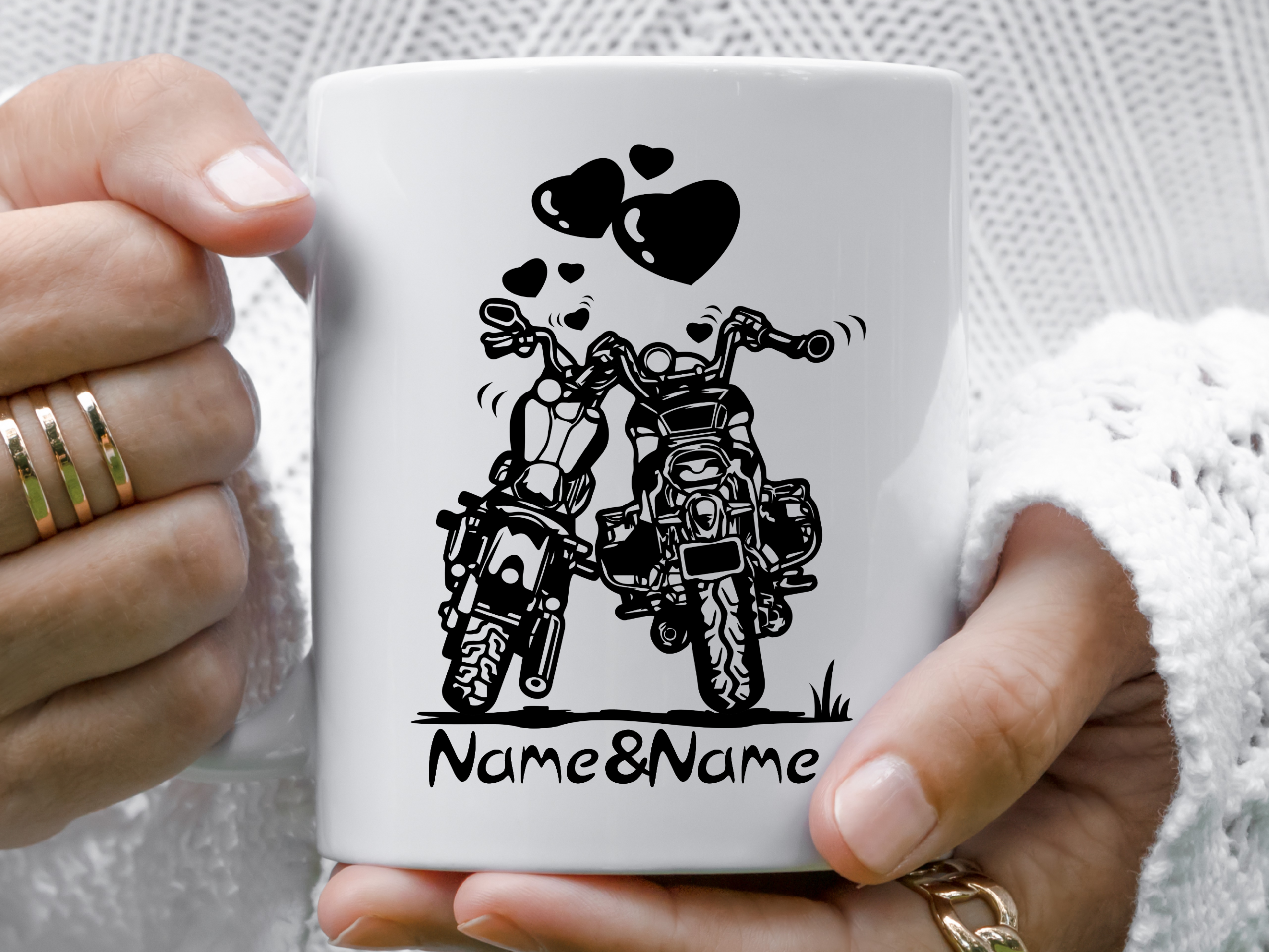 Biker Couple In Love - Mug