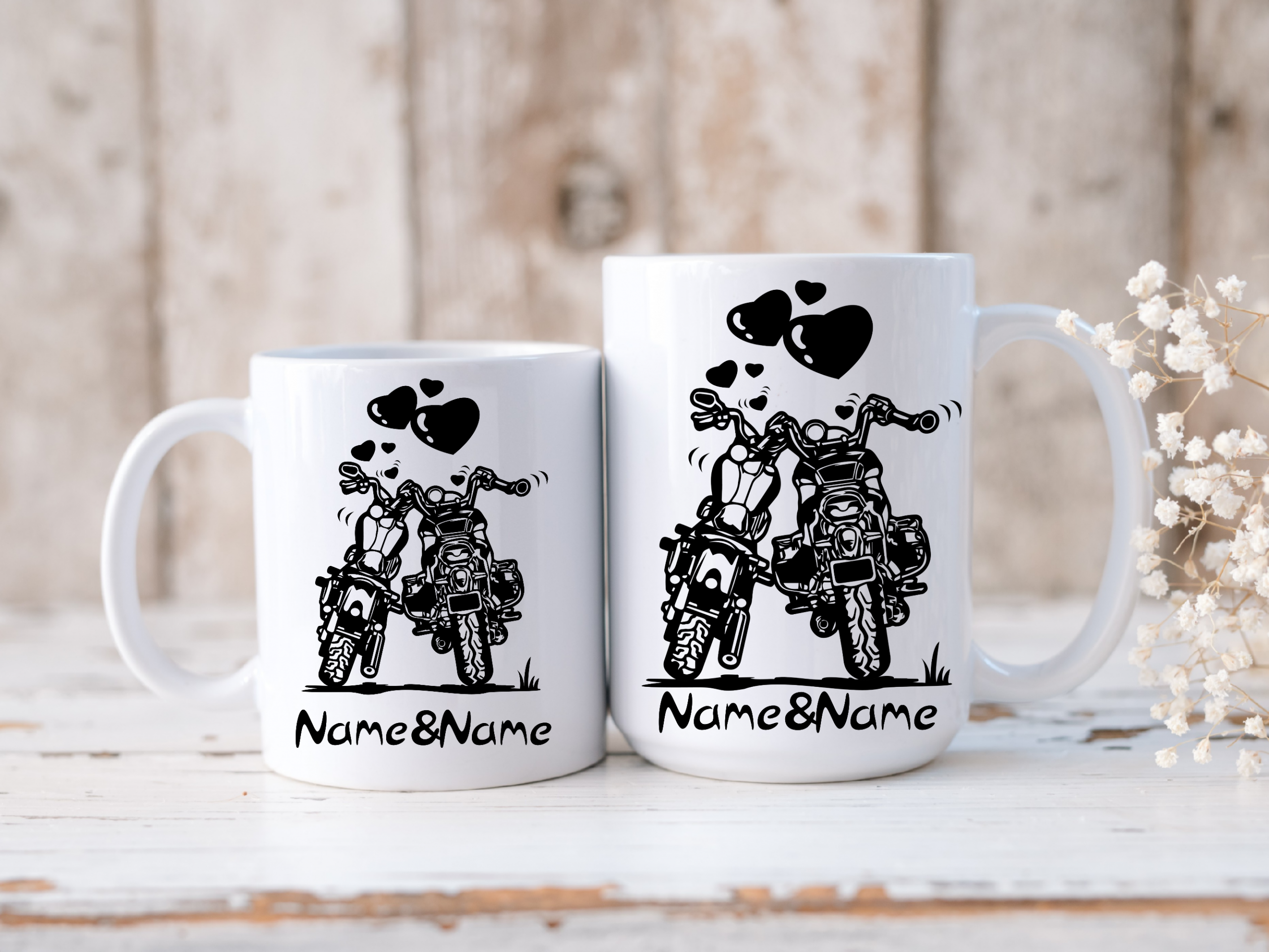 Biker Couple In Love - Mug - Image 2