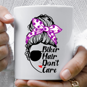 Bike Hair I Don't Care - Mug