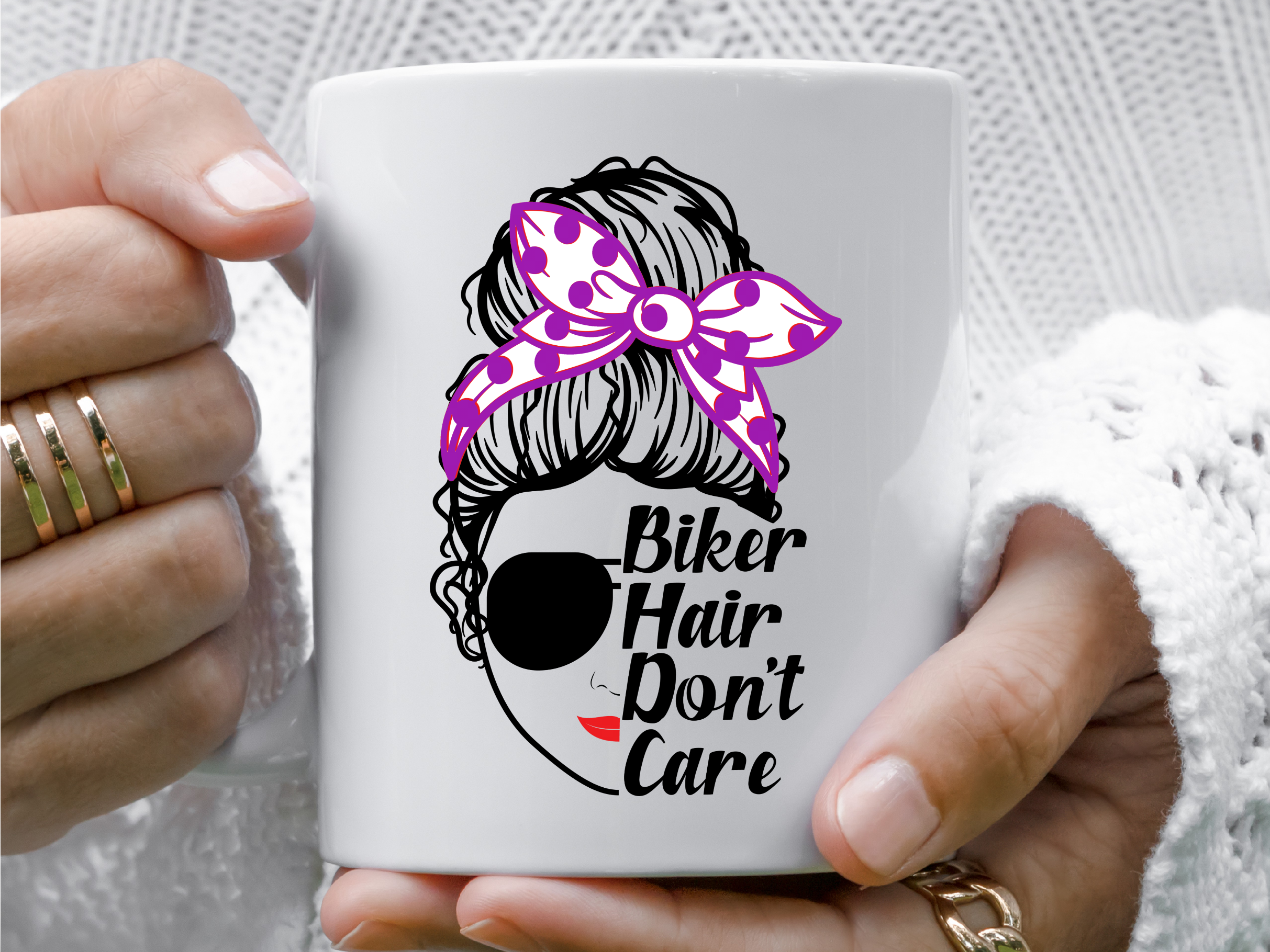 Bike Hair I Don't Care - Mug