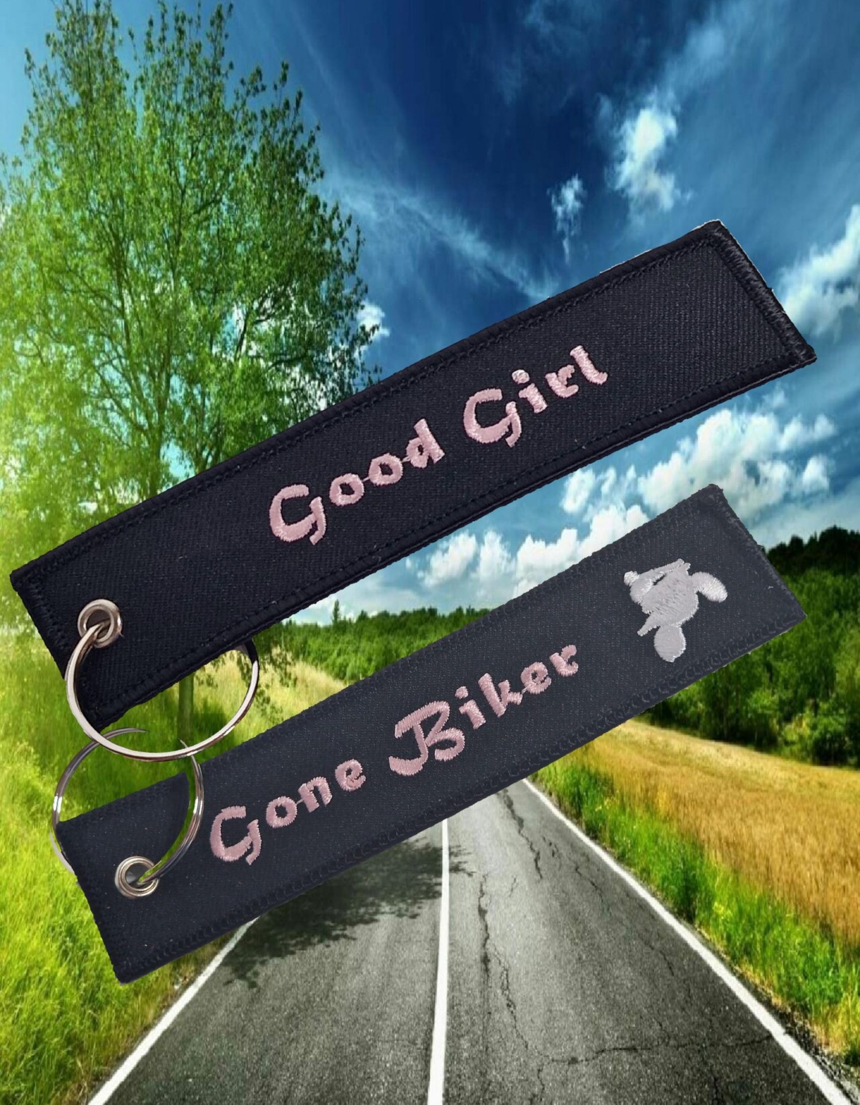 Good Girl Gone Biker - Keyring